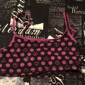 Aero purple and black sleepwear training bra